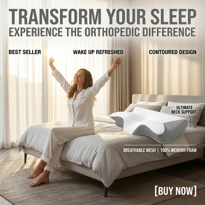 Ergonomic Neck Support Pillows Promote Deep Sleep.