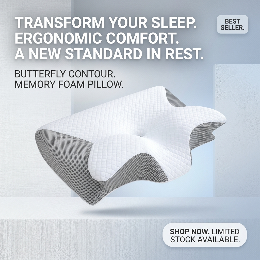 Ergonomic Neck Support Pillows Promote Deep Sleep.