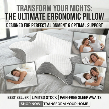 Ergonomic Neck Support Pillows Promote Deep Sleep.