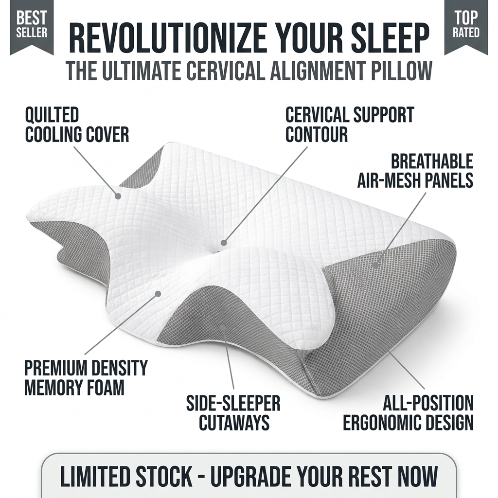Ergonomic Neck Support Pillows Promote Deep Sleep.