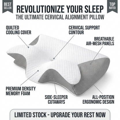 Ergonomic Neck Support Pillows Promote Deep Sleep.