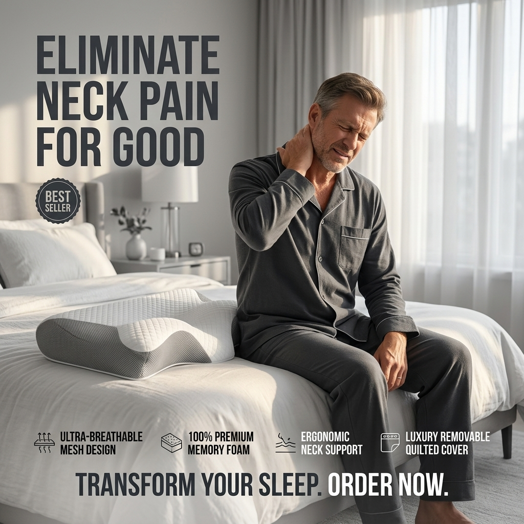 Ergonomic Neck Support Pillows Promote Deep Sleep.