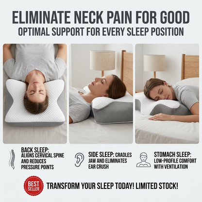 Ergonomic Neck Support Pillows Promote Deep Sleep.