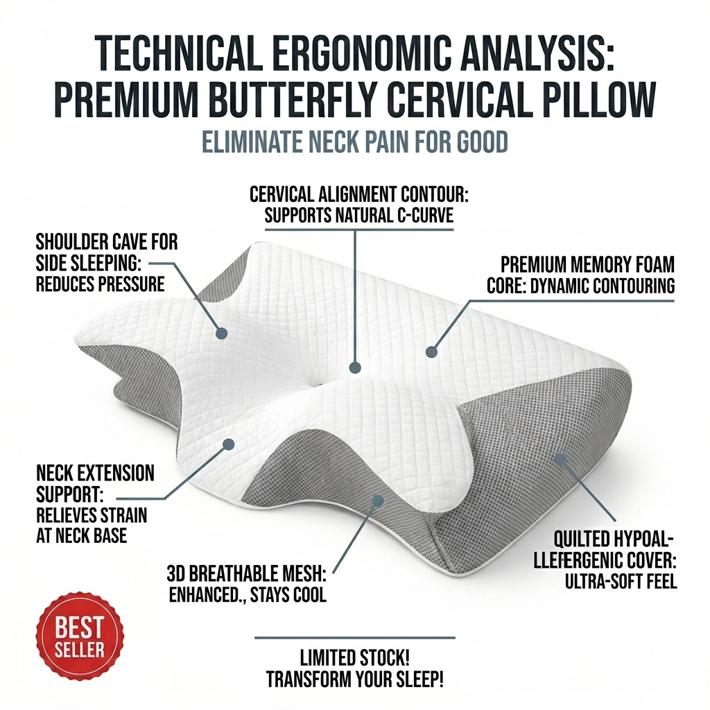 Ergonomic Neck Support Pillows Promote Deep Sleep.